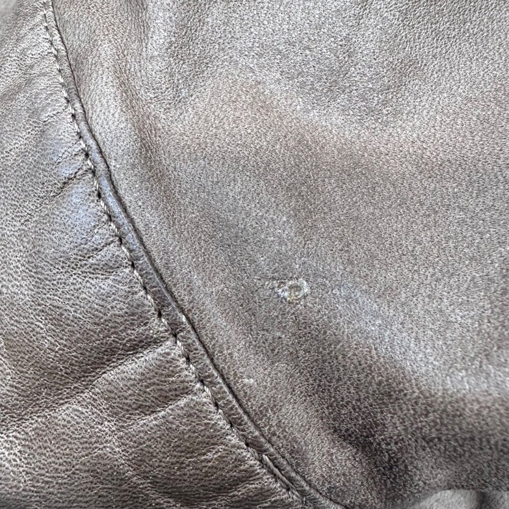 Vintage Leather Aviator Bomber Jacket Coat Brown Size M 1980s J Riggings Korea - Picture 9 of 15